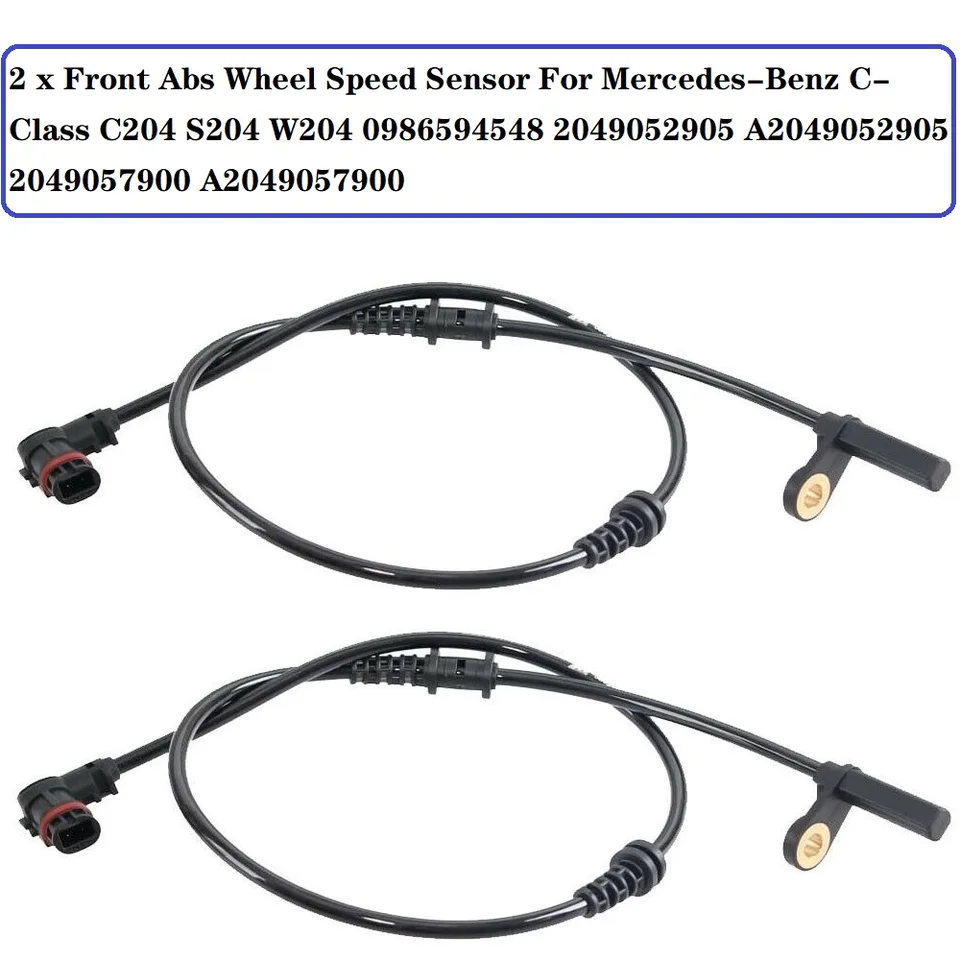 Sensor ABS Trasero Para Mercedes Clase C W204 / C204 / S204 - Sensor De Velocidad De Rueda, 12V, 2 Polos