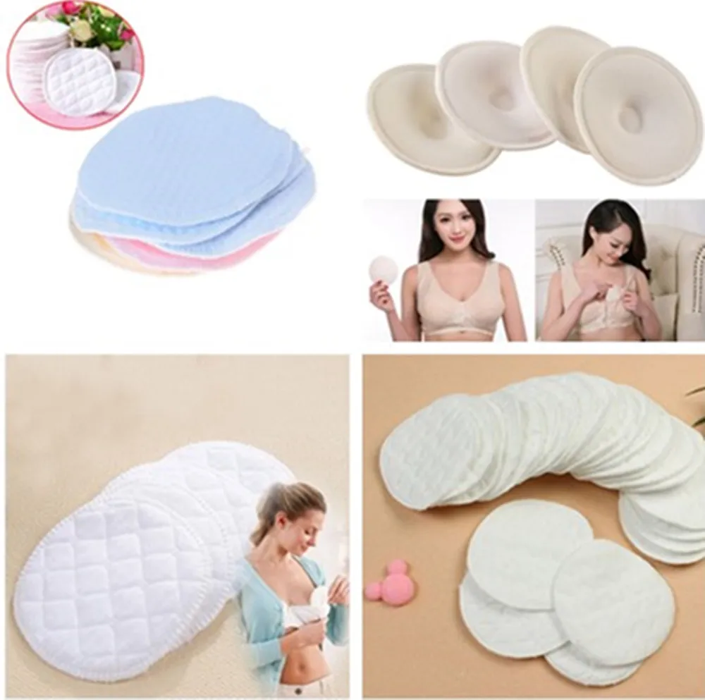 6/8/10/12Pcs Feeding Breast Pads Soft Absorbent Cotton Washable Reusable Breastfeeding Breast Nursing Pads White Nursing