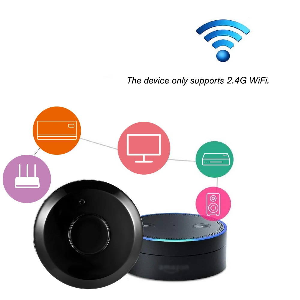

WiFi Remote IR Control Hub Tuya Enabled Smart Home Universal Remote Controller Voice Control Compatible with Alexa Google Home