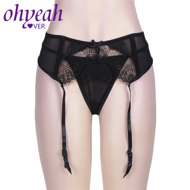 Ohyeahlover Sexy Garter Belt Suspender For Women Lace Garter Lingerie Plus Size Stocking Belts See Through Garter Panty PM5123