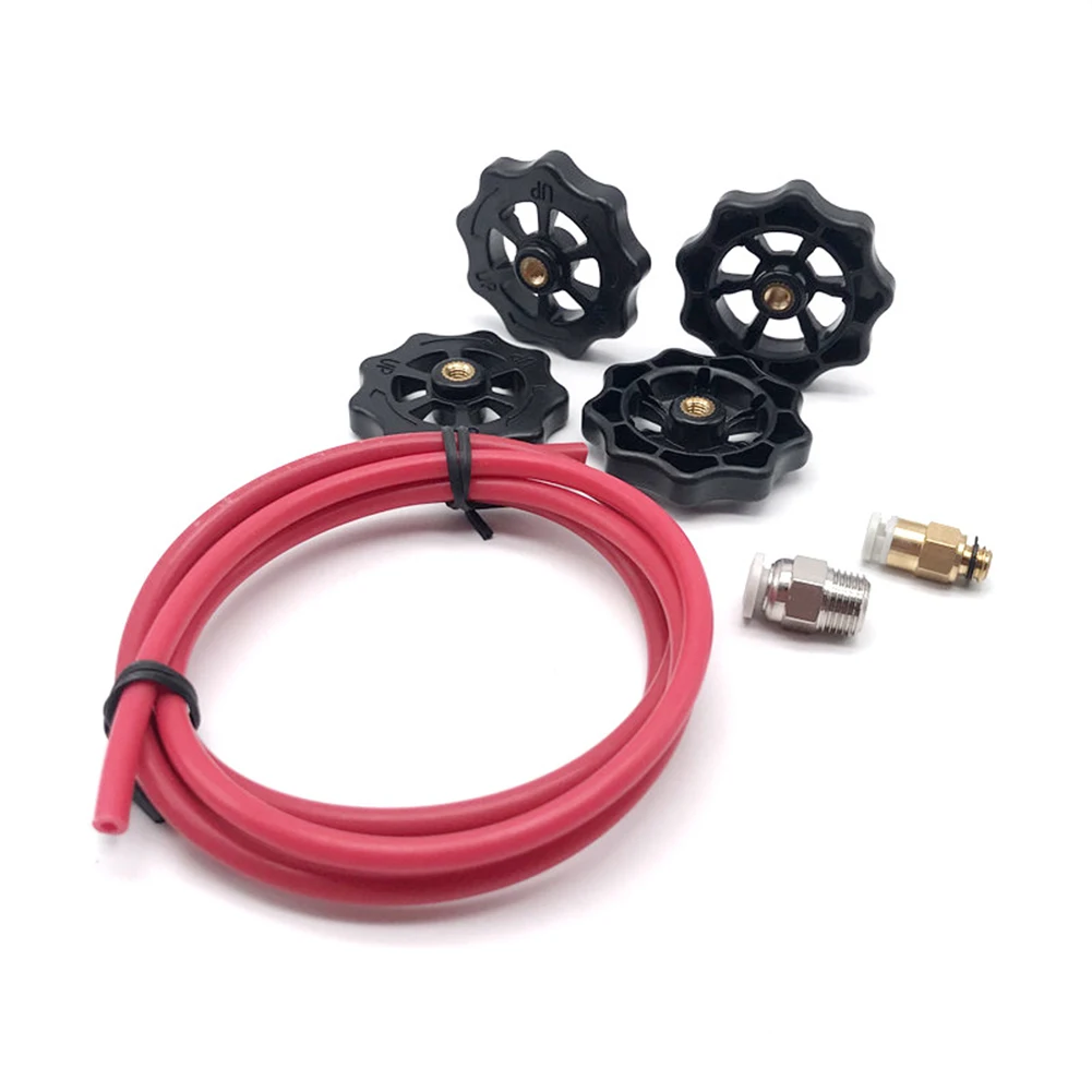 2*4 мм PTFE трубка комплект с PC4 Пневматический разъем+ M4 гайка комплект для 3d принтера NC99 - Цвет: Красный