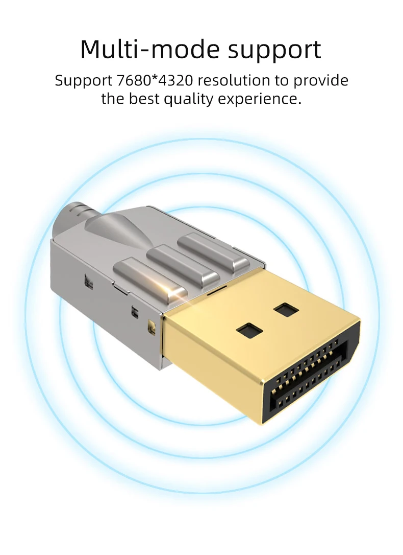 Moshou 8K DisplayPort to HDMI-compatible Cable UHD 8K@60Hz 4K@120Hz Ultra Speed 48Gbps HDR for projector HDTV DP1.4 to HD2.1