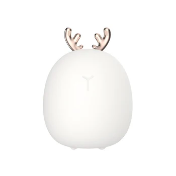 

Explosion style cute pet deer rabbit LED night light cartoon silicone USB night light creative cute pet light