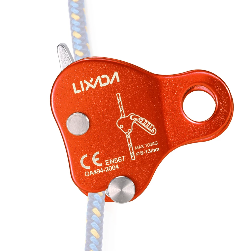 Lixada Открытый скалолазание защитный Ascender 220LB скалолазание Belay устройство веревка Захват Открытый скалолазание такелаж 8-13 мм веревка