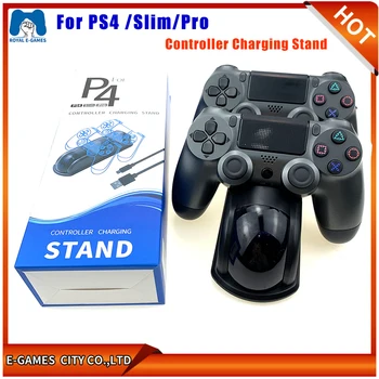 

Fast Charging for PS4 Dock Dual Controllers Charger Charging Station Gamepad Stand Holder Base for PlayStation 4 PS4/Pro/Slim