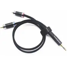 3 5mm to RCA Headphone Audio Headphone Silver Plated Adapter Cable 1 FT 0 3M