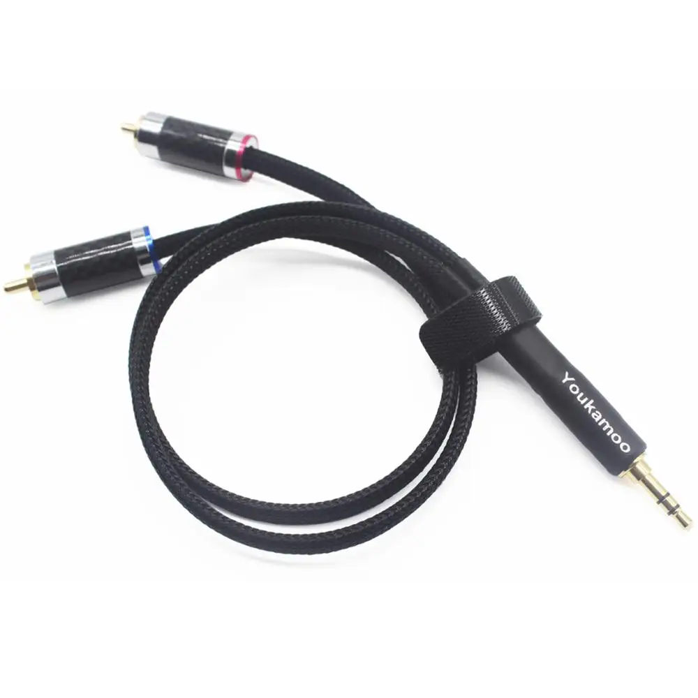 3 5mm to RCA Headphone Audio Headphone Silver Plated Adapter Cable 1 FT 0 3M