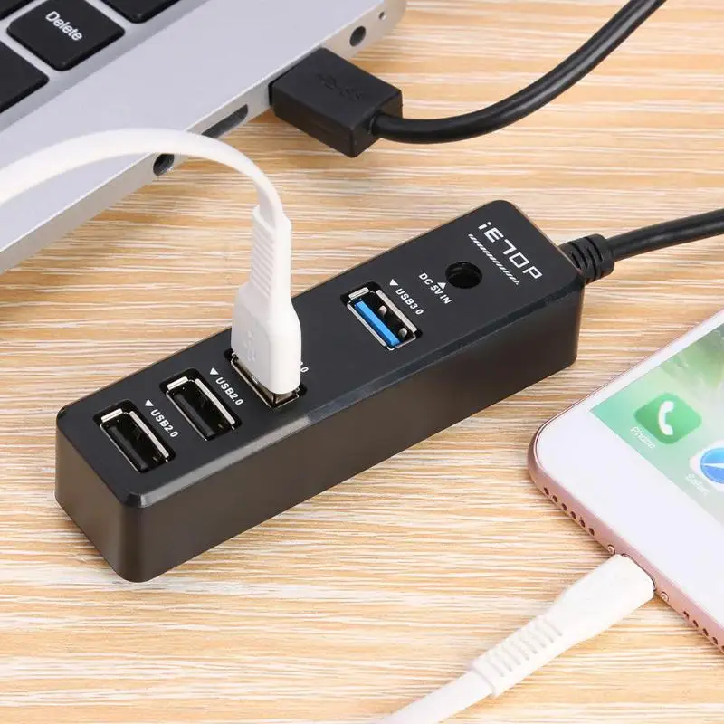 USB3.0 высокоскоростной концентратор разветвитель коробка USB3.0 к USB3.0 USB2.0 с портом питания постоянного тока компактный и портативный переносной удобный
