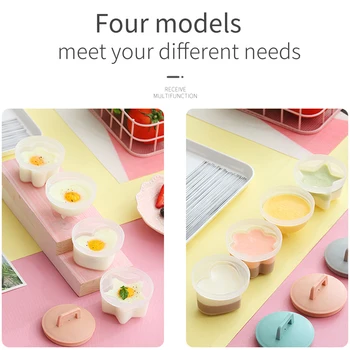 

4Pcs/Set Egg Steamer Non Stick Fantastic Egg Pancake Maker Kitchen Baking Omelet Mould Egg Cooking Mold Shaper Tools 4 Style