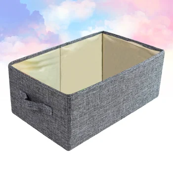 

1 Pc Desktop Storage Basket Clothes Organizers Drawer Type Cloth Storage Box for Makeup Book (Size S, Grey)
