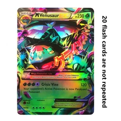 Carte Flash Pokémon MEGA GX EX, boîte de couleur, une boîte de 20 cartes Flash non répétitives 