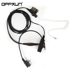 Square PTT Mic Air Tube Acoustic Y Plug Headset Earphone for Yaesu Vertex VX 1R 2R 3R 5R FT 60R 50R  160 168 110 150 180 400