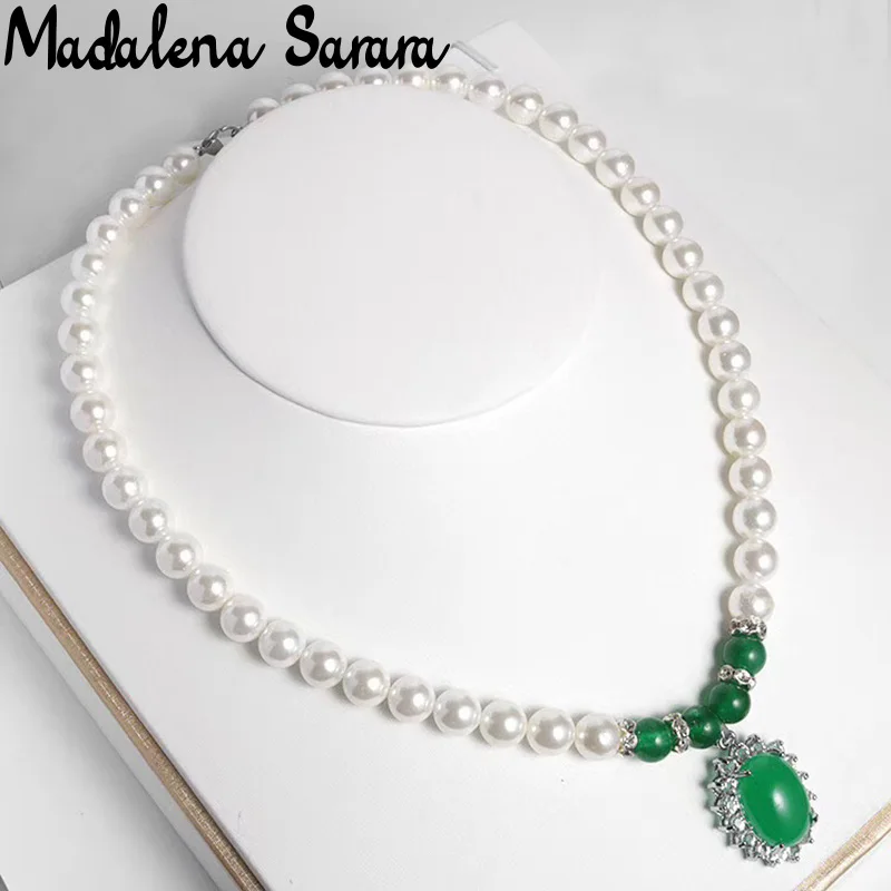 

MADALENA SARARA 8mm-9mm Freshwater Pearl Women Necklace Near Round Shape