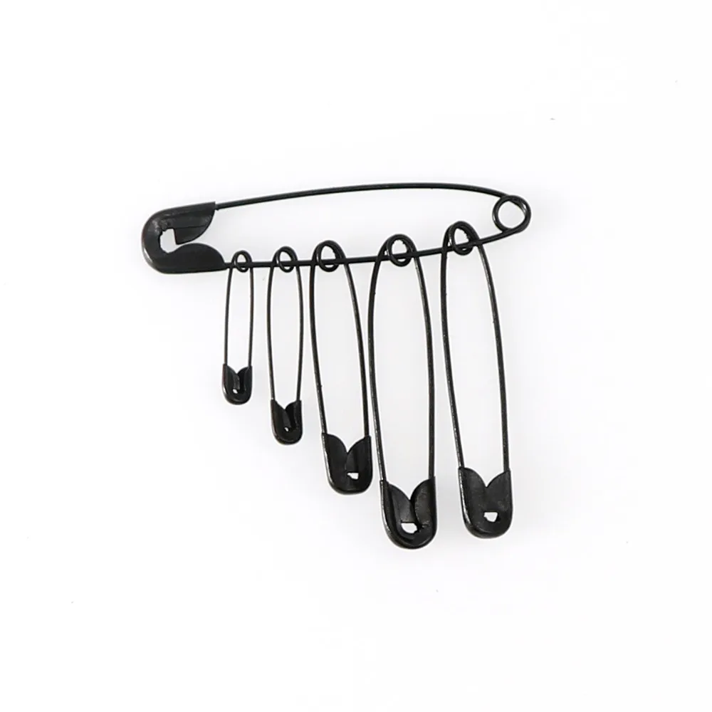 Description Picture 5 of item100Pcs Silver/Gold/Black Iron Safety Pins DIY Sewing Tools Accessory Large Safety Pin Small Brooch Apparel Accessories
