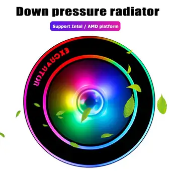 

2020 New 120mm PC Ultra Silent Cooling Fan Aluminum CPU Down Pressure Air Cooler 12cm Silent 3Pin RGB Cooling Fan with LED Light