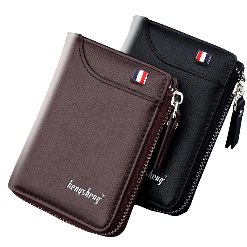 wallet for men short Casual carteras Short Wallets PU Leather Male billetera hombre luxury small Zipper coins bag cartera hombr