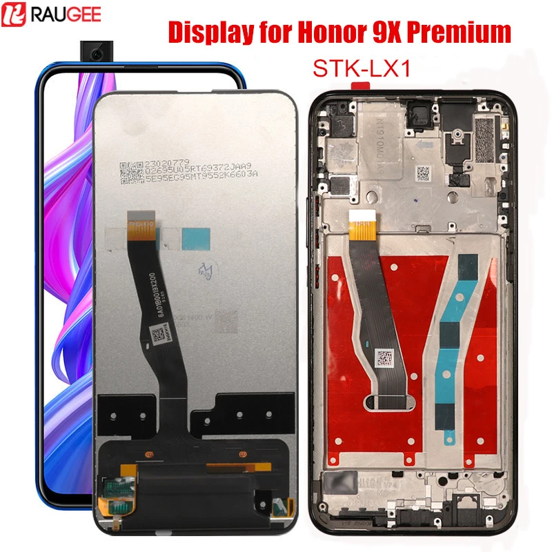 ЖК-дисплей для Honor 9X Премиум STK-LX1 сенсорного ЖК-дисплея экран прошел тестирование
