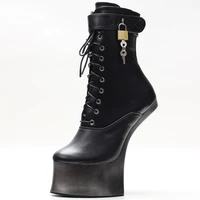 JIALUOWEI 7inch High Heel New Fancy Ponyplay bootfetish Ankle Platform Boots In Stock Fast Shipping Size36-46