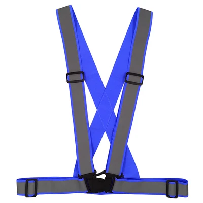 Blue New Safety Clothing Cheap Chaleco Reflectante Reflective 3M Fabric Material Strip Tap Band Vest& Jacket Green or Orange - Цвет: Blue