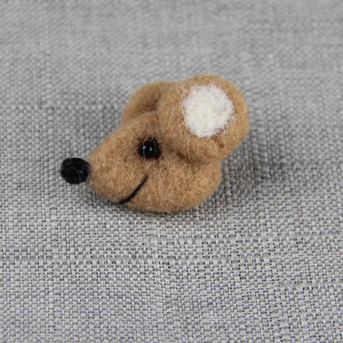12pcs Handmade Wool Felt Mouse Needle Felt Cartoons for DIY Fashion Jewelry