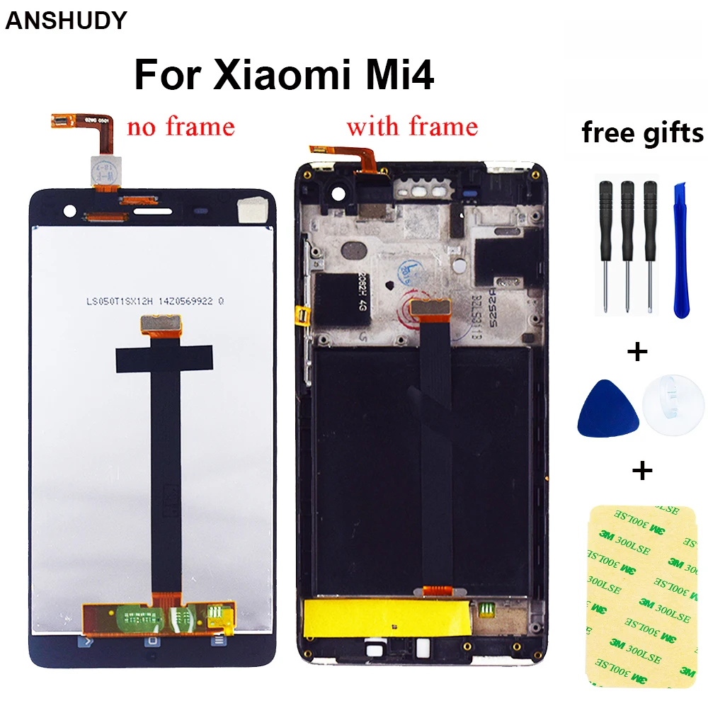 5 0 дюймов для Xiaomi Mi 4 ЖК дисплей Dsiplay сенсорный экран дигитайзер Датчик Стекло в