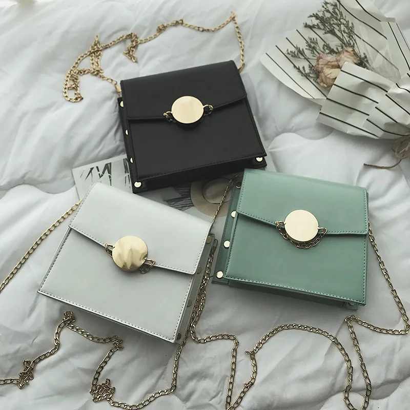 

High Grade Textured 2019 New Style Korean-style Summer Simple Oblique Bag Versatile Chain Western Style Bag