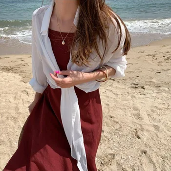 

LANMREM 2020 New Summer Korean Styles Fashion Women Clothes White Linen Cross Short Shirt Female Top Outfit WL23900XL