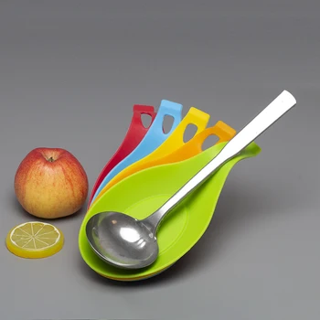 

1pcs Multiple colors available Silicone Heat Resistant Spoon Fork Mat Silicone Spoon Mat Kitchen Accessories Tool