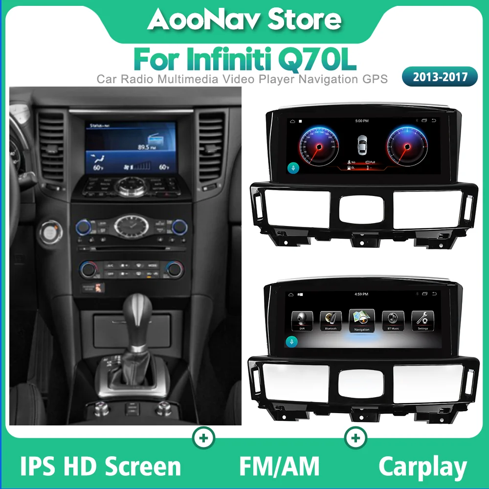 

Tesla style Android 9.0 car For Infiniti Q70L 2013 2014 2015 2016 2017 GPS navigation with wireless carplay head unit DVD auto