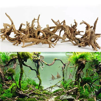 

2 Pcs/Set Wooden Fish Tank Driftwood Natural Tree Trunk Driftwood Aquarium Fish Tank Plant Aquarium Decoration Adornment