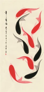 

Asian Wall Scroll Art, Fengshui Home Decoration Artwork, Chinese Traditional Silk Scroll Painting Wall Pictures