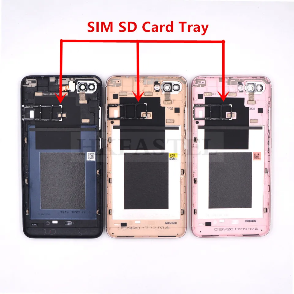 Корпус ZC554KL для Asus Zenfone 4 Max ZC554KL, задняя крышка для аккумулятора, лоток для sim-карт SD, Кнопка громкости питания