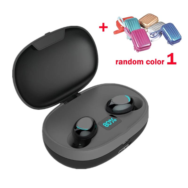 T3S TWS Touch Bluetooth наушники HD стерео беспроводные наушники с шумоподавлением Игровые наушники громкой связи - Цвет: Black box
