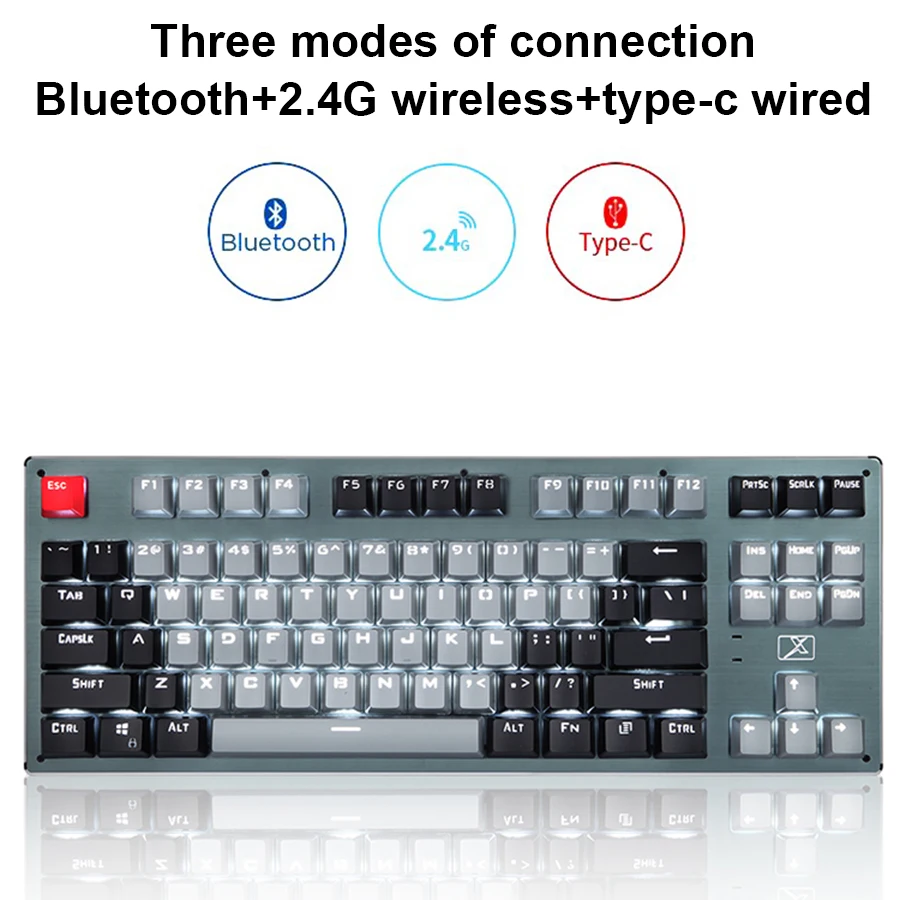 Teclado bluetooth,teclado inalámbrico,teclado inalambrico,teclado para  tablet,2,4G inalámbrico Teclado mecánico para jugar