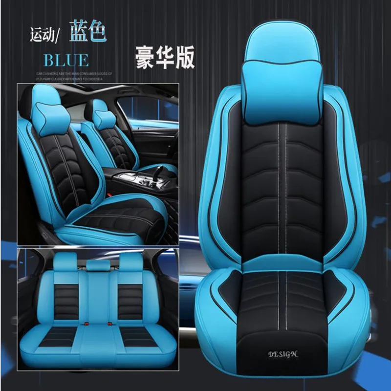 Deluxe Edition Роскошный чехол из искусственной кожи Авто Универсальная автомобильная чехлы для сидений автомобильных сидений для peugeot 206 208 207 3008 308 RCZ 508 408 2008 - Название цвета: Deluxe Edition