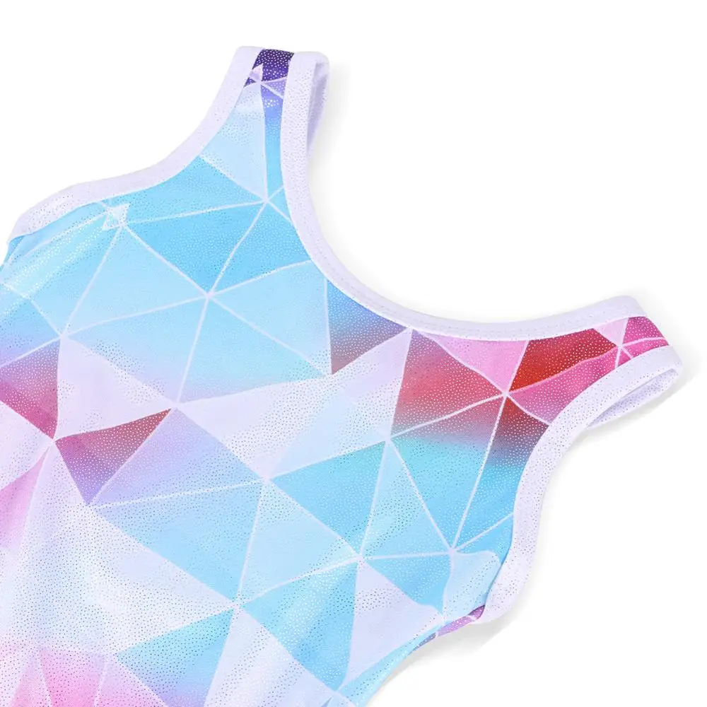 BAOHULU Toddler Gymnastics Leotards for Girls 3-14 Yrs 3D Pattern Teens Tank Ballet Dance Costume Child Kids Gymnastic Bodysuit