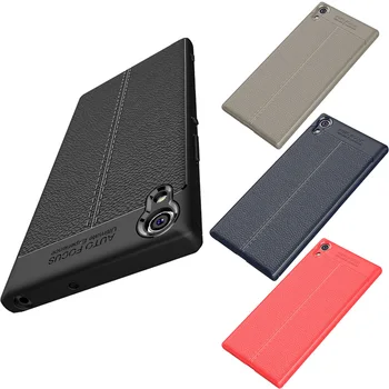 

50pcs/lot For Xperia XA3 XZ4 XA2 Rubber Case Litchi An-Shock Armor Case For Sony xperia XZ2 xa1Ultra xz premium xz1 Compact