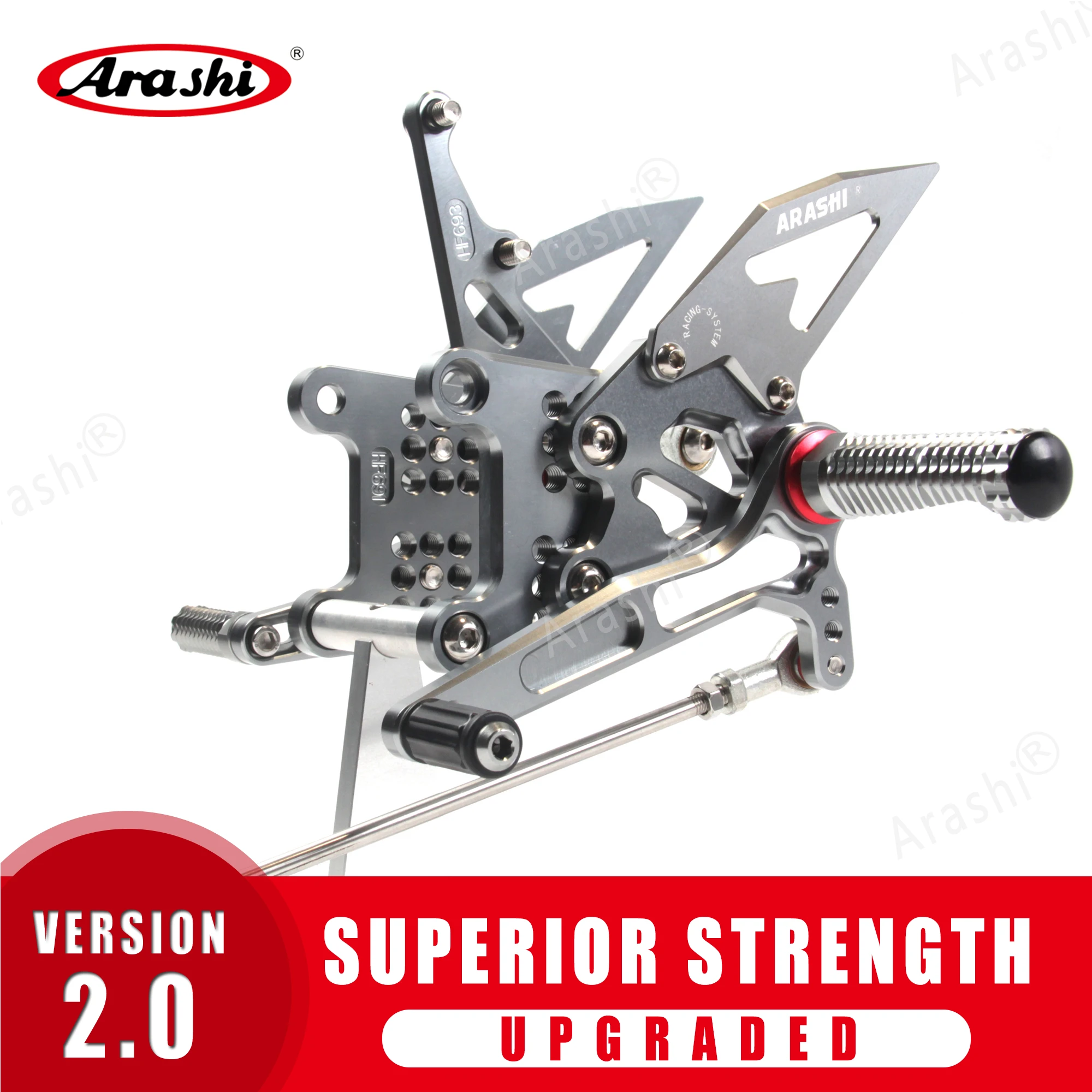 

Arashi For TRIUMPH Speed Triple 1050 2005 - 2010 CNC Adjustable Footrests Rider Foot Pegs Rearset Rest 2006 2007 2008 2009