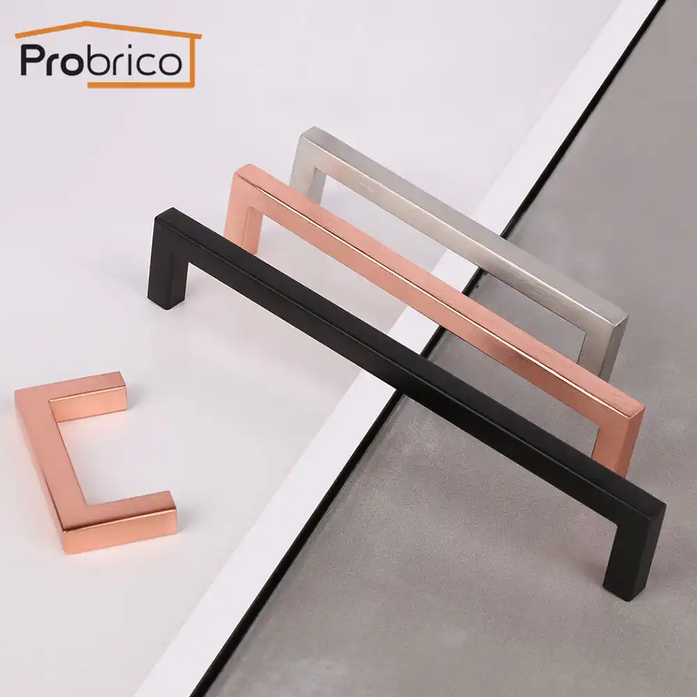 Probrico Rose Gold Handles Kitchen Cupboard Wardrobe Door Pulls