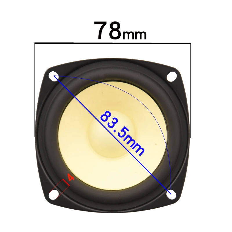 HIFIDIY LIVE hifi " 3,5 дюймов 3,6 92 мм полночастотный динамик 4 Ом 30 вт высокий альт бас громкоговоритель B3-92S - Цвет: B3-78S