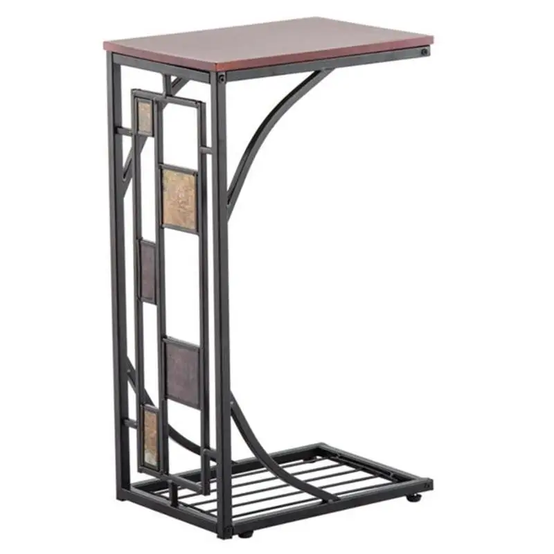 

Multipurpose Iron Side Table Coffee Table Furniture Storage Brown