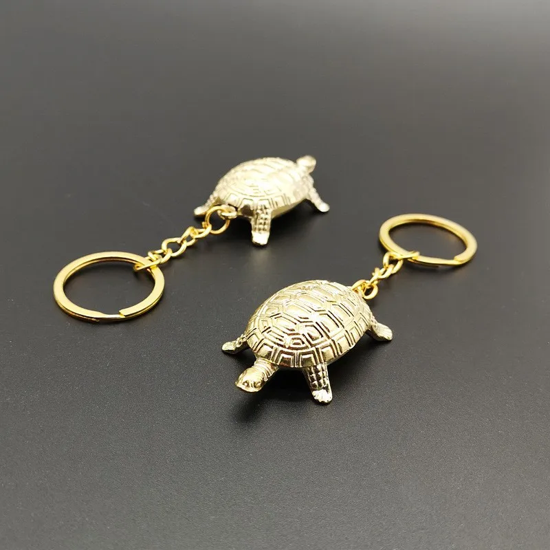 

Lucky Small Golden Turtle Key Chain Personality Exquisite Key Rings Car Keychain Bag Pendant Gifts