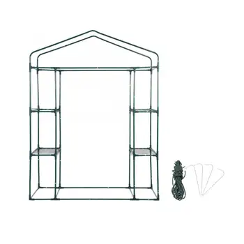 

Iron Stands 143 x 73 x 195cm 4 Tier Mini Greenhouse Iron Stands shelves Garden Balconies Patios Decor Iron Cup Holder