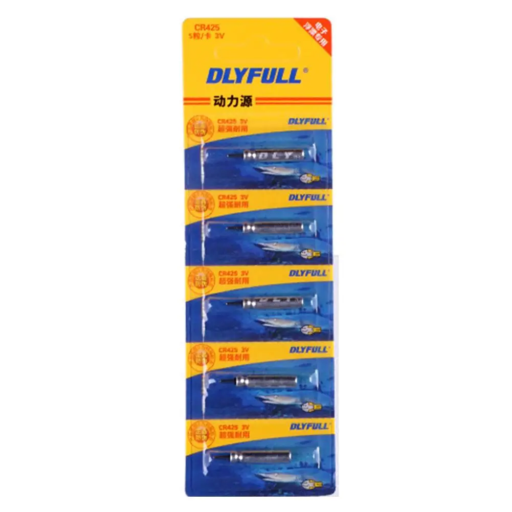

5PCS Single Pack CR425 Battery 3V Luminous Electronic Night Fishing Float Lithium Battery Night Fishing Needle Float