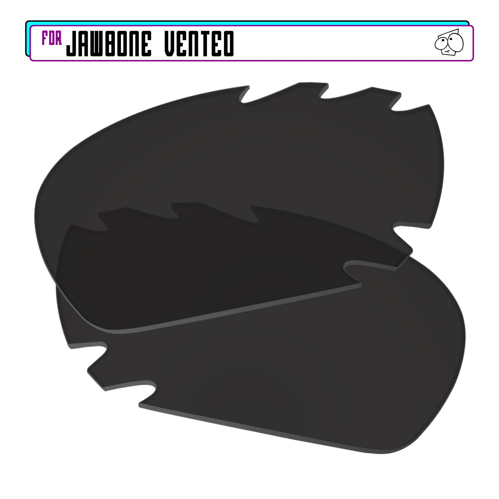 

EZReplace Replacement Lenses for - Oakley Jawbone Vented Sunglasses - Black