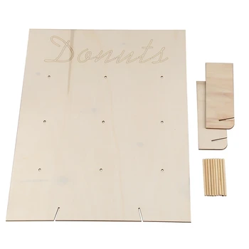 

NEW-Donut Wooden Wedding Decoration Table Candy Cart Diy Wall Holds Birthday Party Decorations Baby Showers