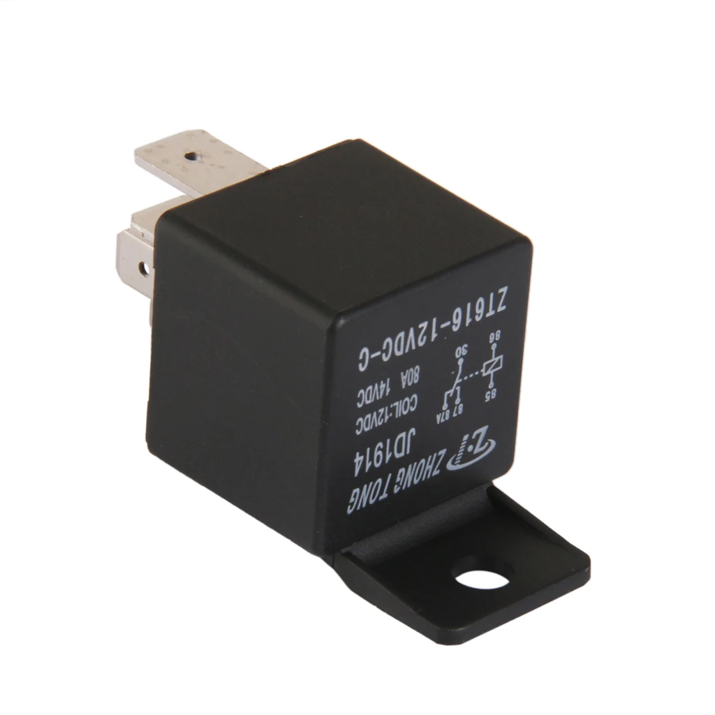 Car Truck Auto Automotive DC 12V 80A 80 AMP SPDT Relay Relays 5Pin