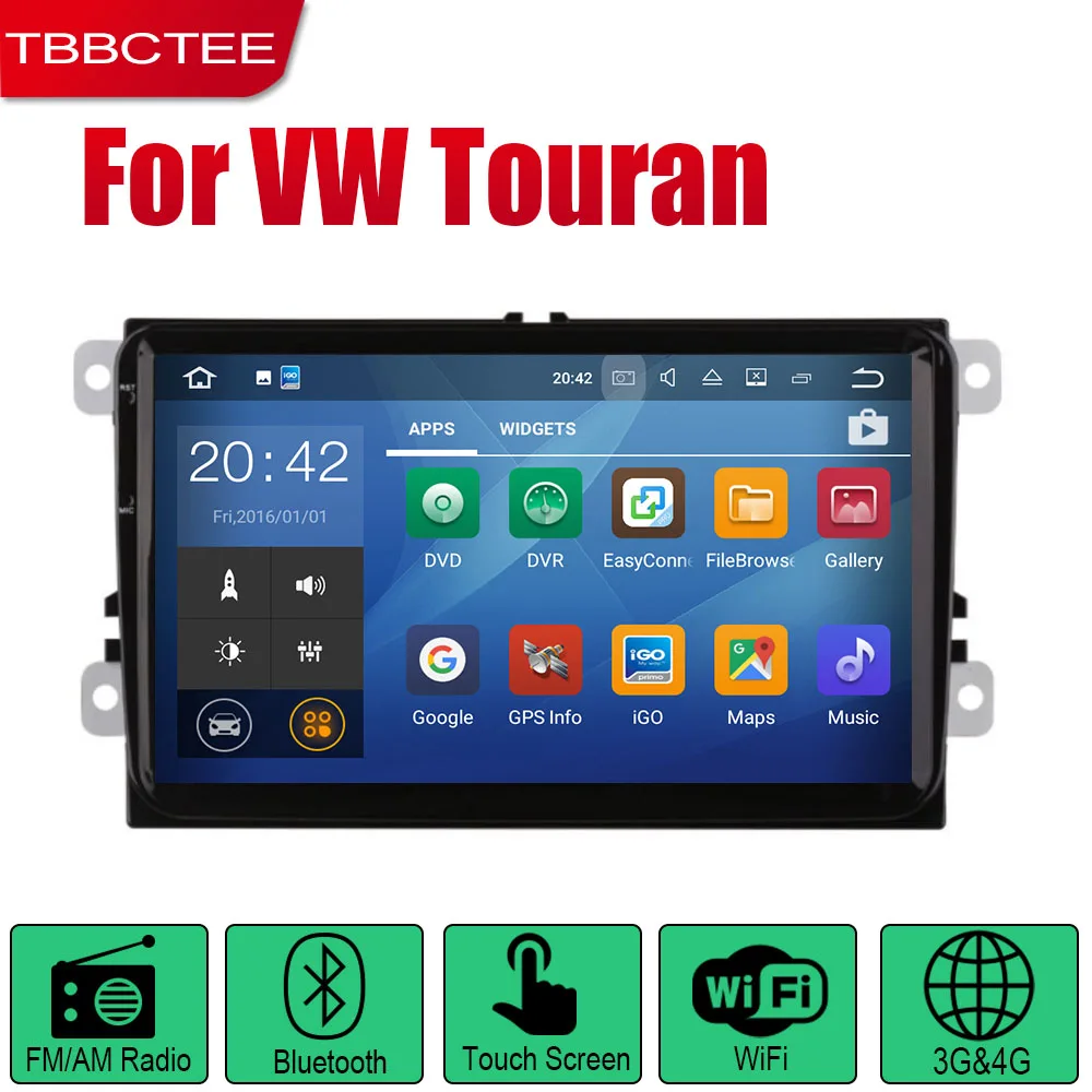 Автомобильный плеер для Volkswagen VW Touran 2003~ Авто Радио 2 Din Android gps Навигация BT Wifi карта мультимедийная система - Цвет: Standard machine
