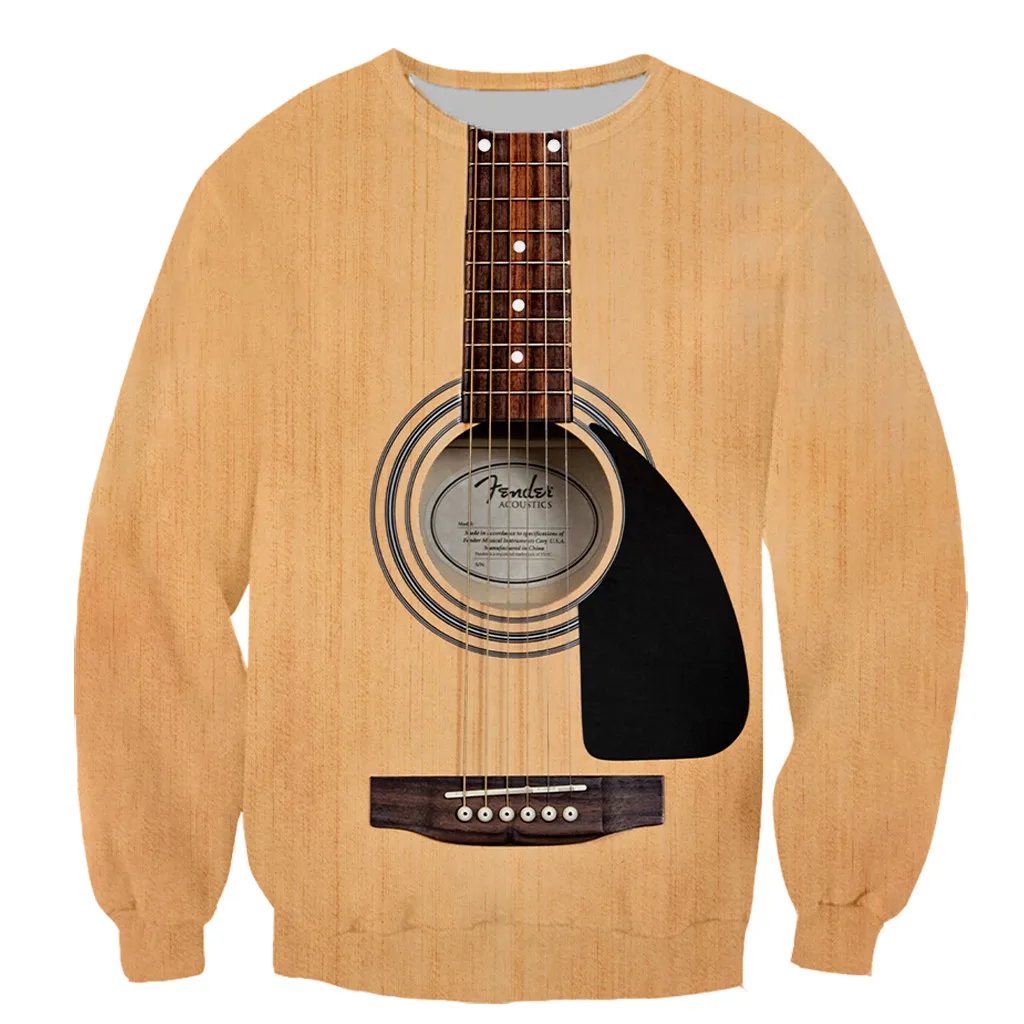 

Acoustic guitar Funny New Fashion Long Sleeves 3D Print Zipper/Hoodies/Sweatshirts/Jacket/Men/women tops dropshipping
