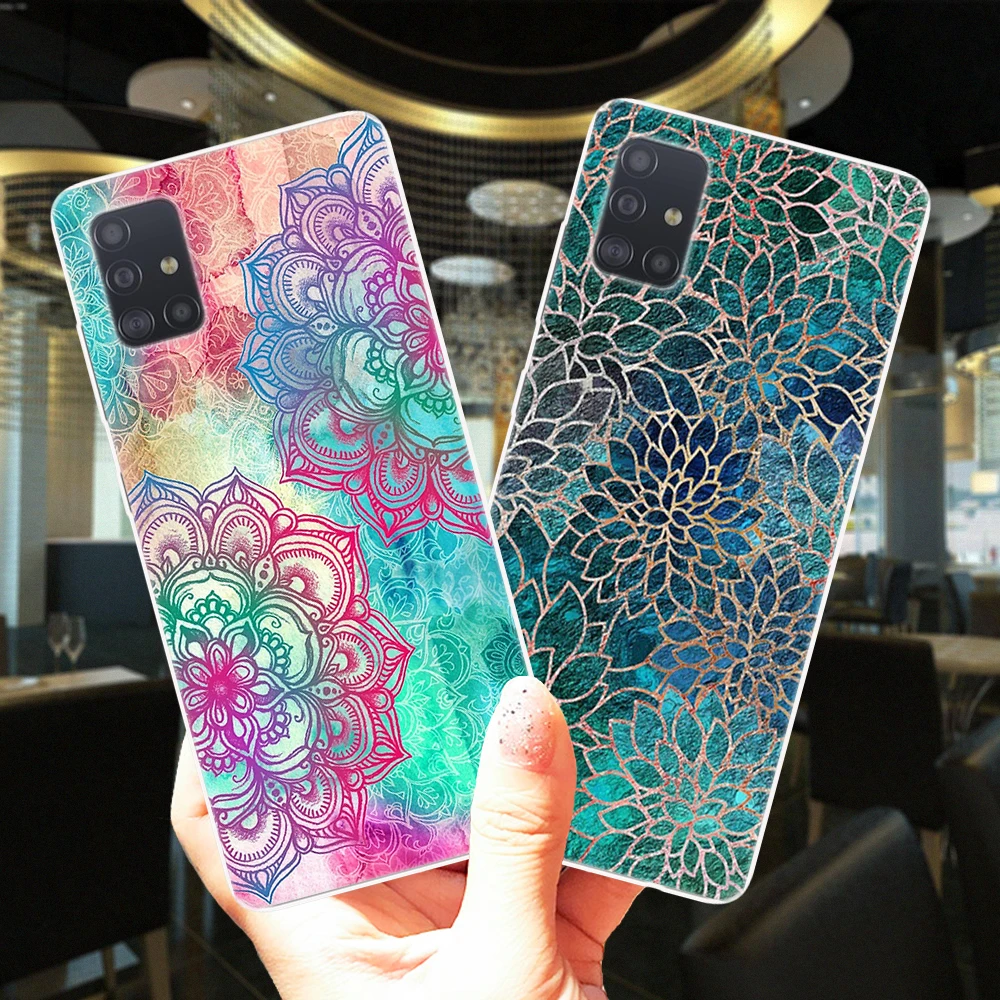 Мандала с кружевными цветами мягкий TPU чехол для планшета Samsung Galaxy A51 A71 A01 A10 A11 A21S A30